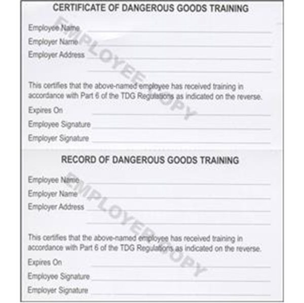 DG Certificate Card (10 cards per pkg)
