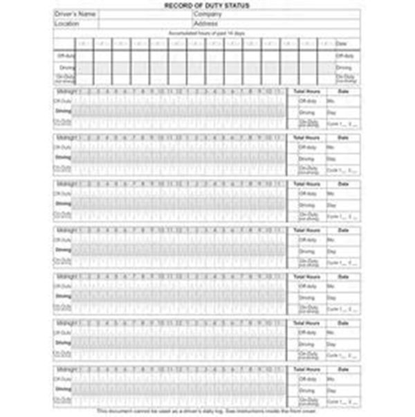 Record of Duty Status for City Drivers