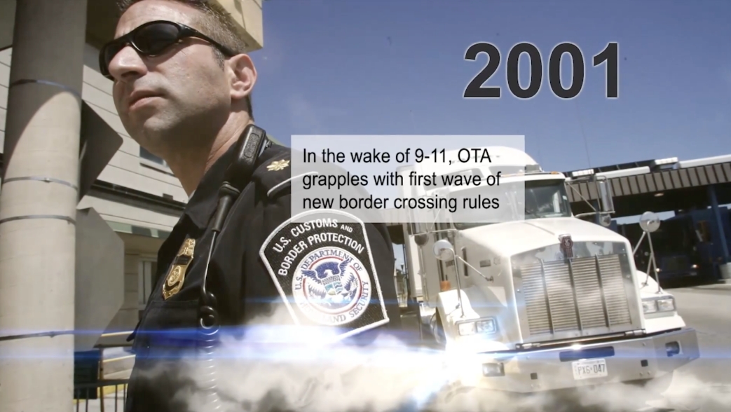 2001 - In the wake of 9-11, OTA grapples with first wave of new border crossing rules.
