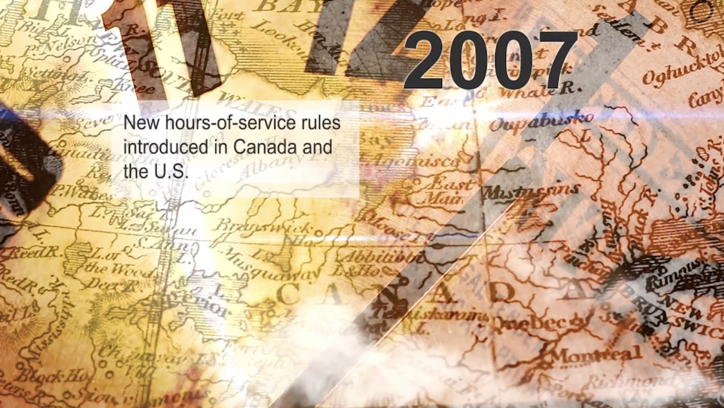 2007 - New hours-of-services rules introduced in Canada and U.S.